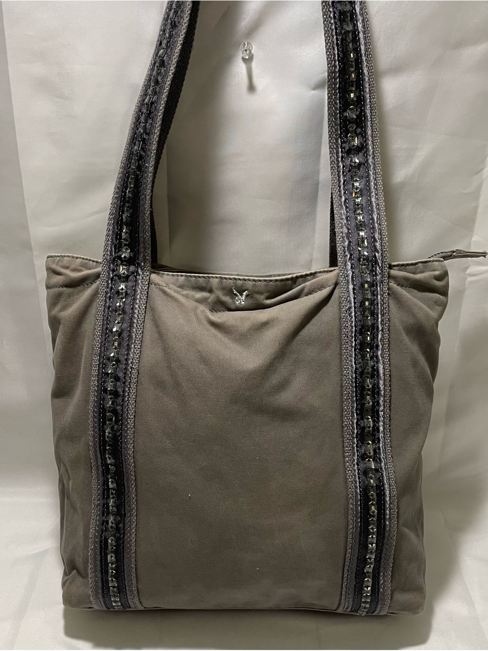 Vintage American Eagle Gray Canvas Studded Tote Bag 🦅✨Y2K Boho✨